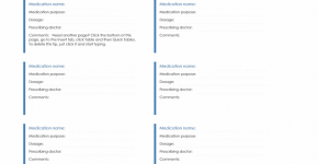 Medication Information and History Form