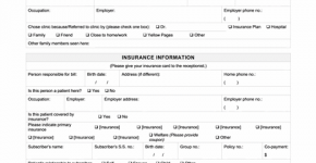 Patient registration form