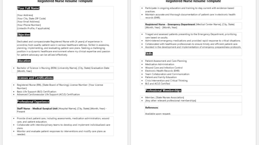 Registered Nurse Resume Template