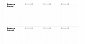 Research notes chart form template