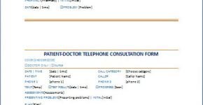 Patient-Doctor Telephone Consultation Record Form