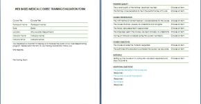 Web Based Medical Course Training Evaluation Form