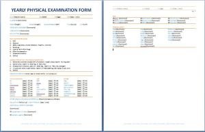 Yearly Physical Examination Forms | Printable Medical Forms, Letters ...