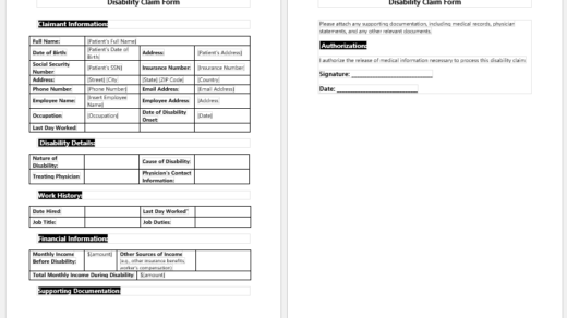 Disability Claim Form