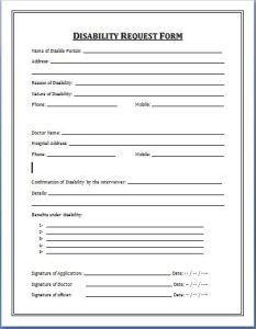 Disability Benefits Application Form Templates | Download