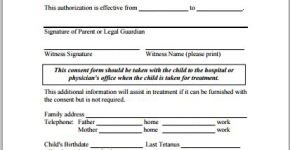 Consent to Treat Minor Children