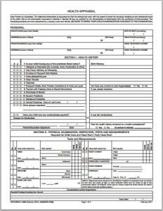 Health Appraisal Form Templates | Download Samples