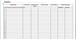 Patient Sign-in Sheet
