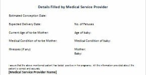 Formal Pregnancy Verification Form