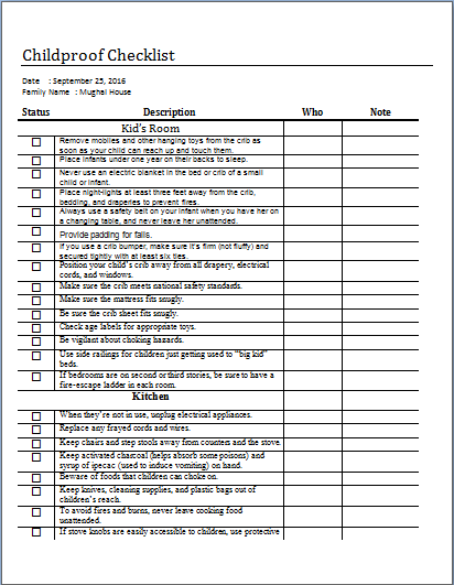 Microsoft Word Checklist Template Download Free from www.bestmedicalforms.com