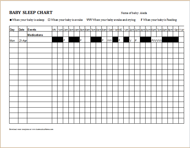 Sleep Chart Template