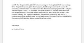 medical forms letters and sheets part 4 doctors note for miscarriage