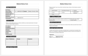 Medical History Form