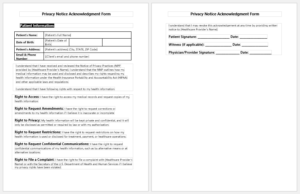 Privacy Notice Acknowledgment Form