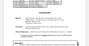 Dog vaccination chart