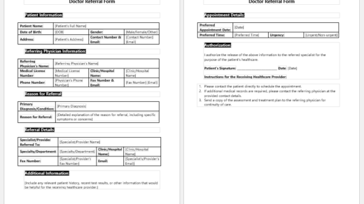 Doctor Referral Form