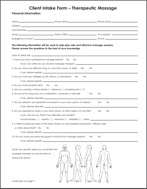 Medical Intake Forms Template from www.bestmedicalforms.com