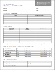 Free Printable Medical History Forms | Download Samples