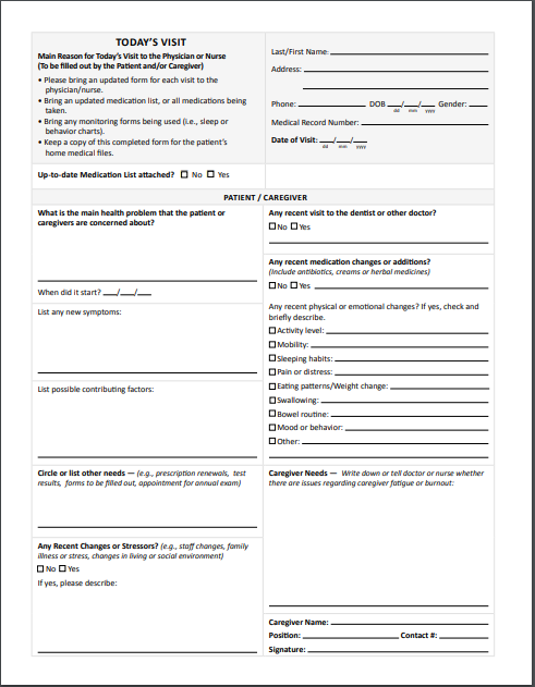 doctor visit checklist pdf