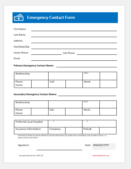 Emergency Contact Form