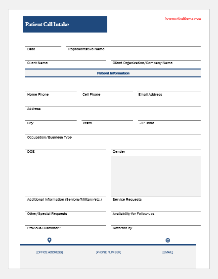 Patient phone consultation form