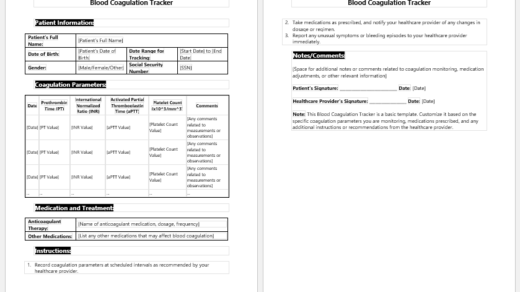 Blood Coagulation Tracker