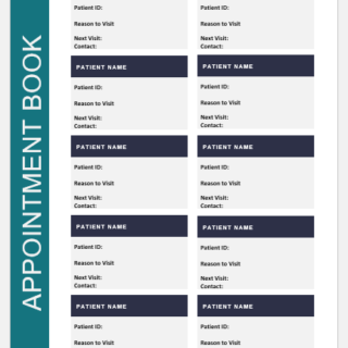 Doctor appointment book template