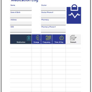 Medication log for multiple people