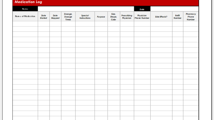 Hospital Inventory Template for Excel Download File
