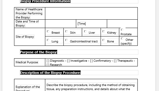 Biopsy Consent Form