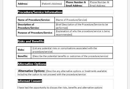 Clinical Consent Form