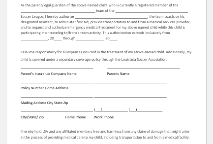 Health consent form template