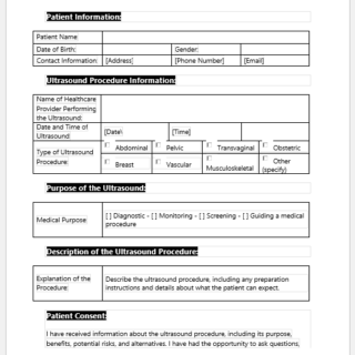 Ultrasound Consent Form