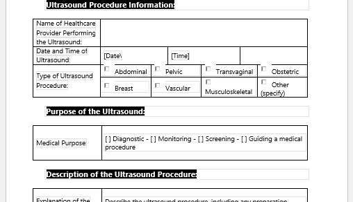 Ultrasound Consent Form