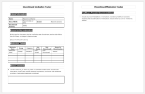 Discontinued Medication Tracker