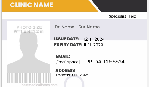 Doctor ID card template