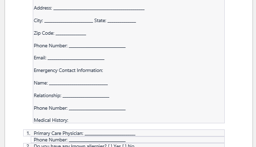 Hospital Organ Carries Out Registration Form