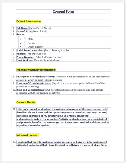 Consent Form