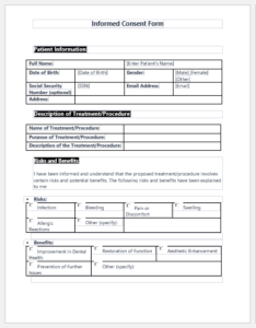 12 Important Forms Commonly Used by Dentists | Download FREE