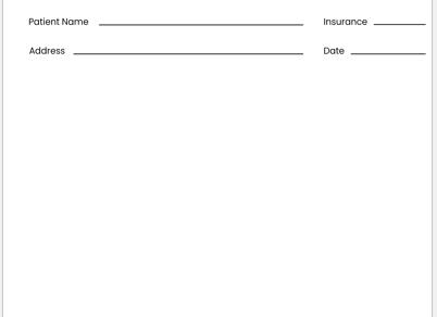 Prescription pad template